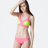 TROPIC NEOPRENE BIKINI (TOP)-PINK-N.YELLOW-̹