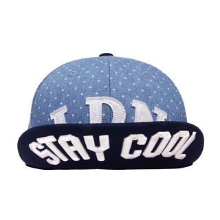 LDN PATCH SNAPBACK-BLUE POLKA DOT