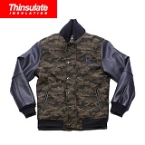 [ROMANTIC CROWN] HERRINGBONE CAMO STADIUM JACKET_NAVY-̹