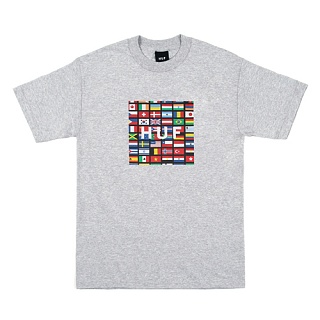 FLAG BOX LOGO TEE-GREY