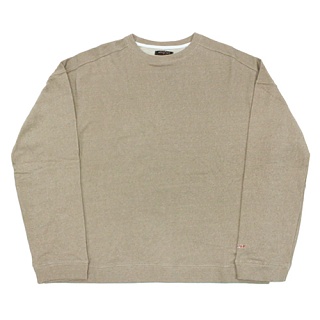 [NAMEOUT] BASIC OVERSIZED CREWNECK SWEATSHIRTS - BEIGE