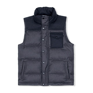 DUCK DOWN VEST - GRAY