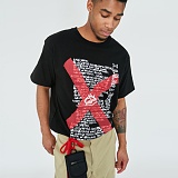 X T-SHIRT - BLACK-̹