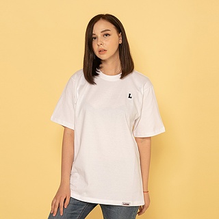 BASIC L LOGO S/S TEE-WHITE