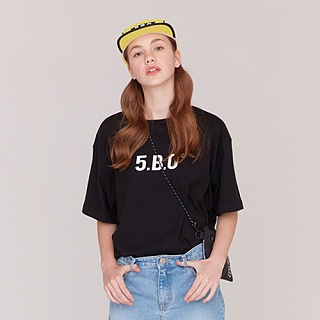 5.B.O SIGNATURE T-SHIRTS -BLACK