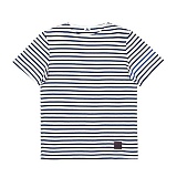 SHORT SLEEVE BORDER TEE-NAVY-̹