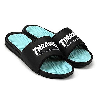 HUF X THRASHER SLIDES-BLK/MINT