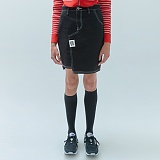 TAG POINT SKIRTS-BLACK DENIM-̹