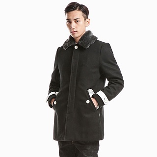 [ROMANTIC CROWN] SHIT MAC COAT_BLK