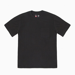 BASIC S/S POCKET TEE-WASHED BLACK